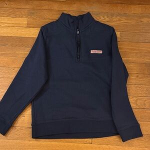 Kids Navy Half-Zip Sweater